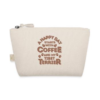 Tibetan Terrier Coffee Dog Cafe - Organic Pouch - nature - Front