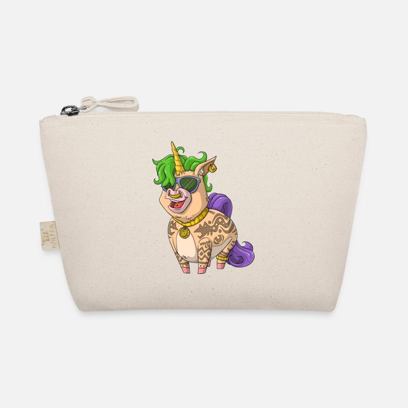 Tattoo Einhorn / Tätowiertes Einhorn Bio-Täschchen