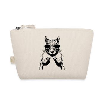 Squirrel Sunglasses Animal Cute Funny Cool 02 - Organic Pouch - nature - Front