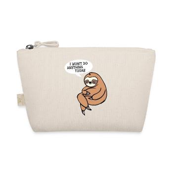 Relax Animal Statement Sloth Zoo Lazy Sleep - Organic Pouch - nature - Front
