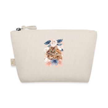 Sibirische Katze mit Blumen - Aquarell - Bio-Täschchen - Natur - Vorne