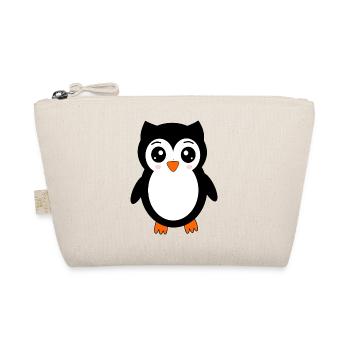 Eule schwarz Vogel Vögelchen Tiere Geschenk - Bio-Täschchen - Natur - Vorne