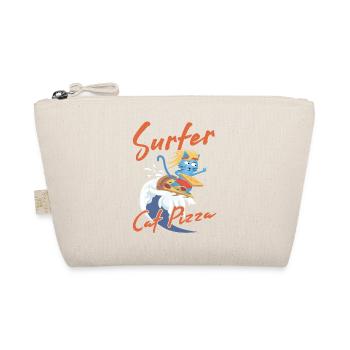 Surfer Cat Pizza - Lustige Katzen - Bio-Täschchen - Natur - Vorne