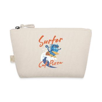 Surfer Cat Pizza - Lustige Katzen - Bio-Täschchen - Natur - Vorne