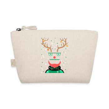 Ugly Christmas Reindeer Design by vauART - Organic Pouch - nature - Front
