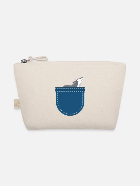 Wald Tier Waldbewohner Geschenk Brusttasche Wolf - Bio-Täschchen - Natur