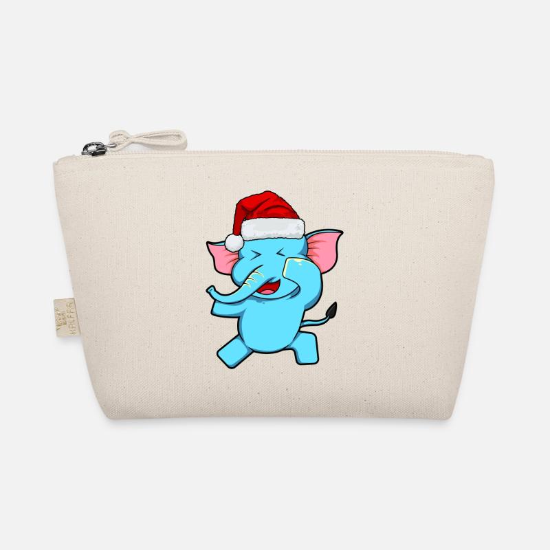 Zoo Tier Geschenk Dabbing Weihnachtsmann Elefant Bio-Täschchen