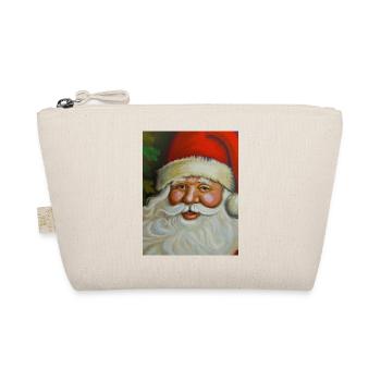 An oil painting of Santa Claus - Organic Pouch - nature - Front