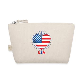 Cool World Cup I Love USA merchandise - Organic Pouch - nature - Front