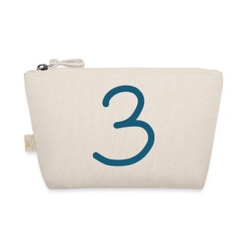 3 Numéro trois numéro anniversaire - Trousse biologique - nature - Devant