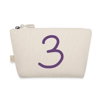 3 number three number purple birthday - Organic Pouch - nature - Front