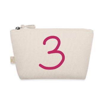 3 Numéro trois numéro anniversaire - Trousse biologique - nature - Devant