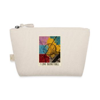 Basketball Basketballer Korb Sport Briefmarke - Bio-Täschchen - Natur - Vorne