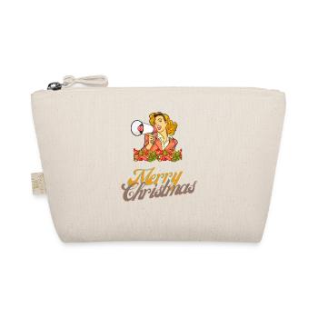 Merry Xmas Merry Christmas Retro Fashion Design - Organic Pouch - nature - Front