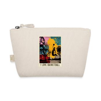 Basketball Basketballer Sport Briefmarke Bunt - Bio-Täschchen - Natur - Vorne