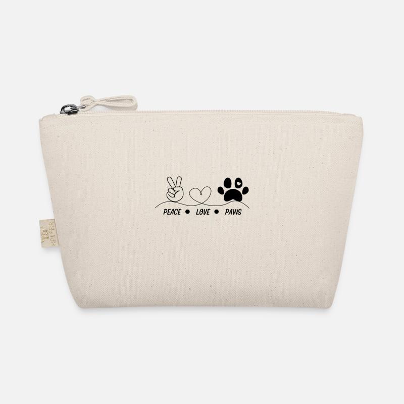peace love paws - Bio-Täschchen - Natur