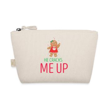 He Cracks Me Up Funny Gingerbread Christmas - Bio-Täschchen - Natur - Vorne