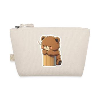 Cute Chibi Bear, Baby Bear - Organic Pouch - nature - Front