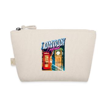 London England UK Stadt Skyline Vintage Retro - Bio-Täschchen - Natur - Vorne