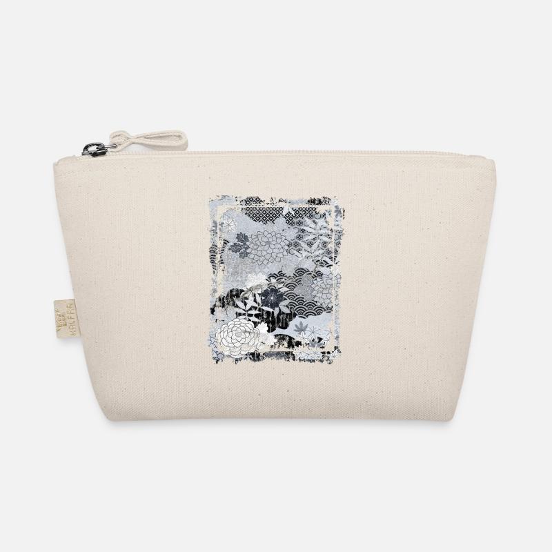 Japanese Floral Pattern Chrysanthemum Cherry Organic Pouch