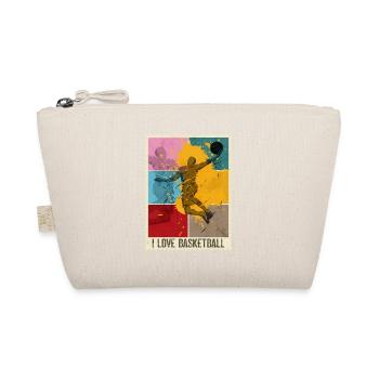 Basketball Basketballer Sport Briefmarke Bunt - Bio-Täschchen - Natur - Vorne