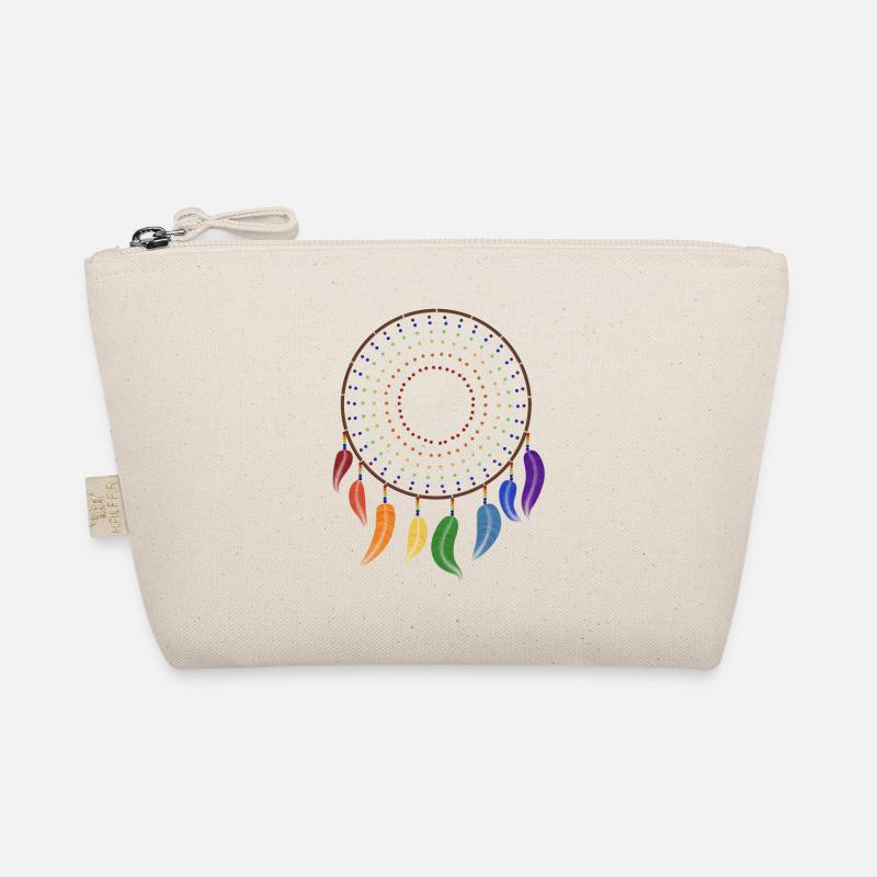 Dreamcatcher Rainbow Chakra - Organic Pouch - nature