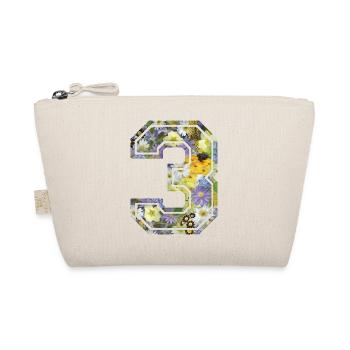 Numero 3 fleur, Équipe Foot, basket université - Trousse biologique - nature - Devant
