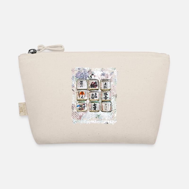 Japanese Sake Rice Barrels Decor Collage Art 72 Organic Pouch