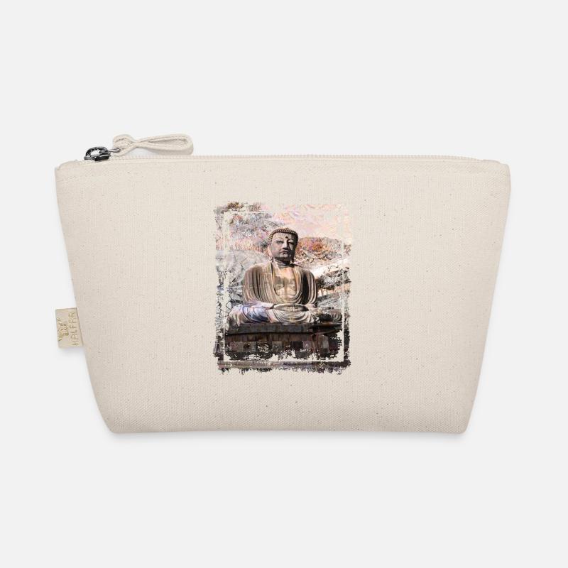 Japanese Buddha Statue Japan Kamakura Collage Art Organic Pouch