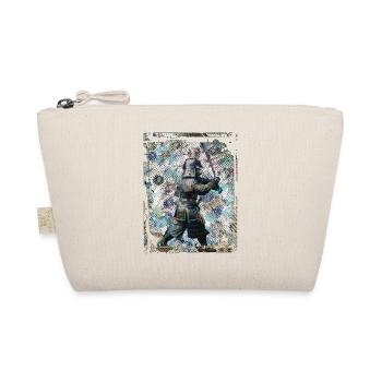 Japanese Samurai Statue Collage Art 92 - Organic Pouch - nature - Front