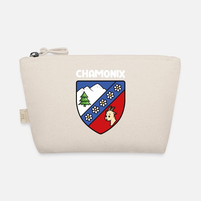 Flag Mignon Chamonix Mont Blanc Haute Savoie - Organic Pouch - nature