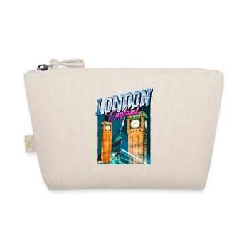 London England UK City Skyline Vintage Retro - Organic Pouch - nature - Front
