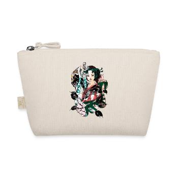 Japanisches Geisha Schwert Samurai Krieger 114 - Bio-Täschchen - Natur - Vorne