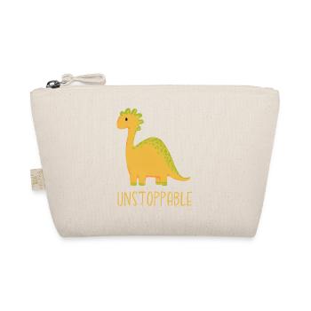 Unstoppable Dino Dinosaur Kids Gift - Organic Pouch - nature - Front