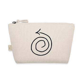Arrow drawing sketch black - Organic Pouch - nature - Front