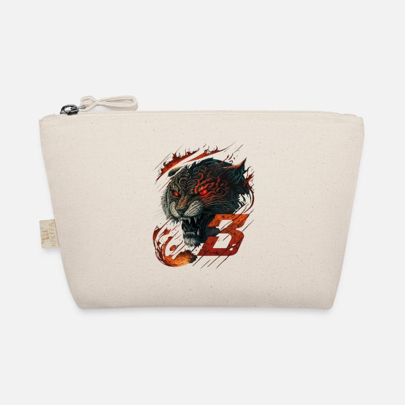 Wild Tiger | Aggressive Wildcat | Animal Design Organic Pouch