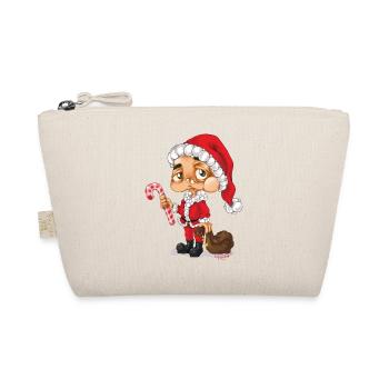 Weihnachtsmann Nikolaus Santa - Bio-Täschchen - Natur - Vorne
