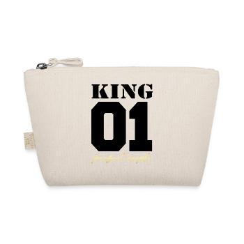 King and Queen King couple black and gold - Organic Pouch - nature - Front