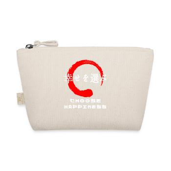 Choose happiness quote Japanese kanji words - Organic Pouch - nature - Front