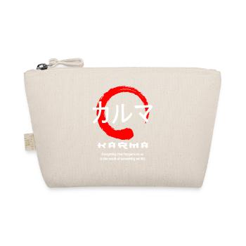 Karma Japan quote Japanese kanji words character - Organic Pouch - nature - Front
