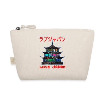 Pagoda Japanese Buddhism Symbol Word Kanji Love - Organic Pouch - nature - Front