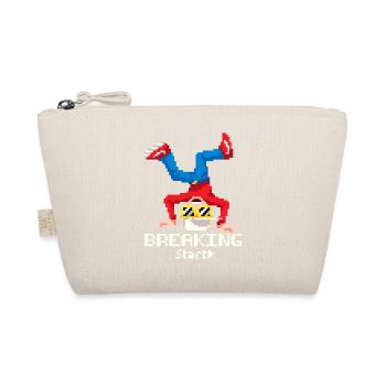 Pixel Breakdance B-Boy | Retro 8-Bit Hip Hop - Organic Pouch - nature - Front