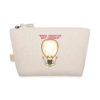Work smarter not harder. Cute fun idea gif - Organic Pouch - nature - Front