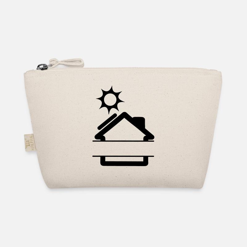 Solar panel on house with sun Organic Pouch