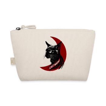 Cute Cat Mom Moon Cat - Organic Pouch - nature - Front