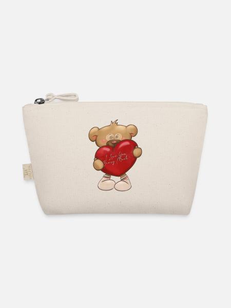 I love you beary much - valentine's day - Organic Pouch - nature