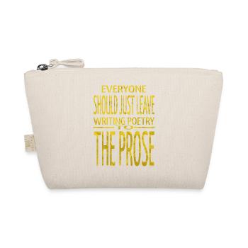 book worm birthday books coffee statement - Organic Pouch - nature - Front