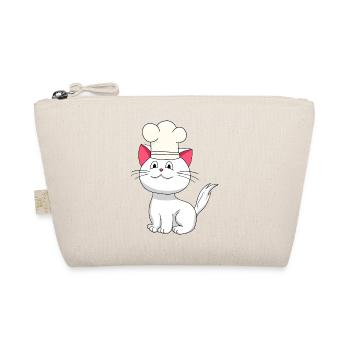 Cat Chef Chef's Hat Children Cooking Kitchen Professions - Organic Pouch - nature - Front