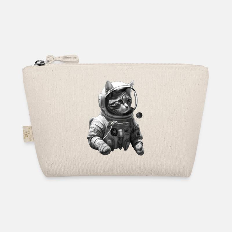 Eine süße Astronauten-Katze - Bio-Täschchen - Natur