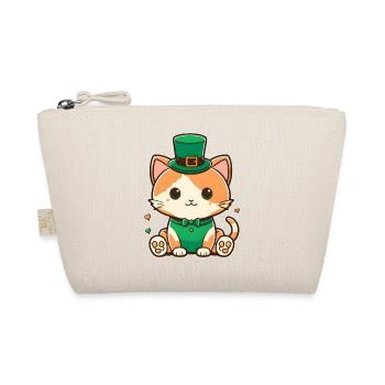 Leprechaun-Kätzchen im Grün - Bio-Täschchen - Natur - Vorne